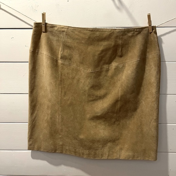 🤎BRAEMAR Suede Skirt – Size 15/16 - Picture 1 of 7